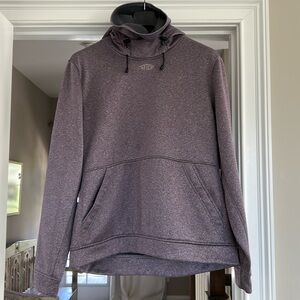 RARE AFTCO Shadow Fishing Sweatshirt w Hood, Face Mask. Fleece-Lined Purple XXL